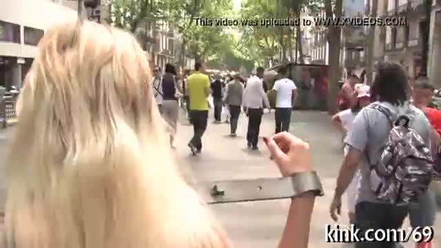 Hot nice-looking babe dominated