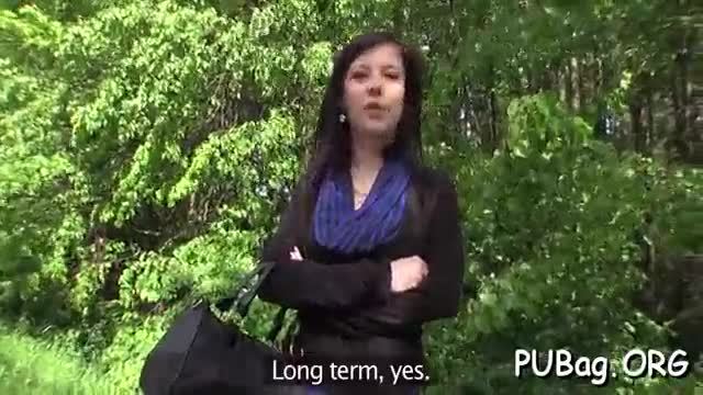 Lovely public agent adores sex