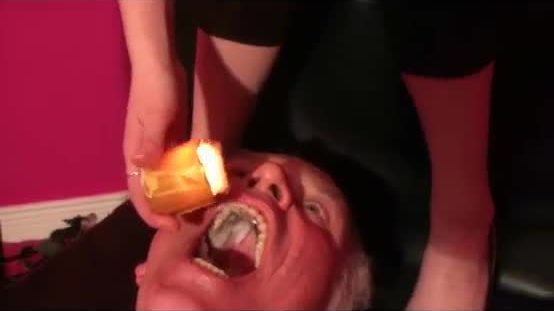 Young blond haired german femdom goddess dominate old man